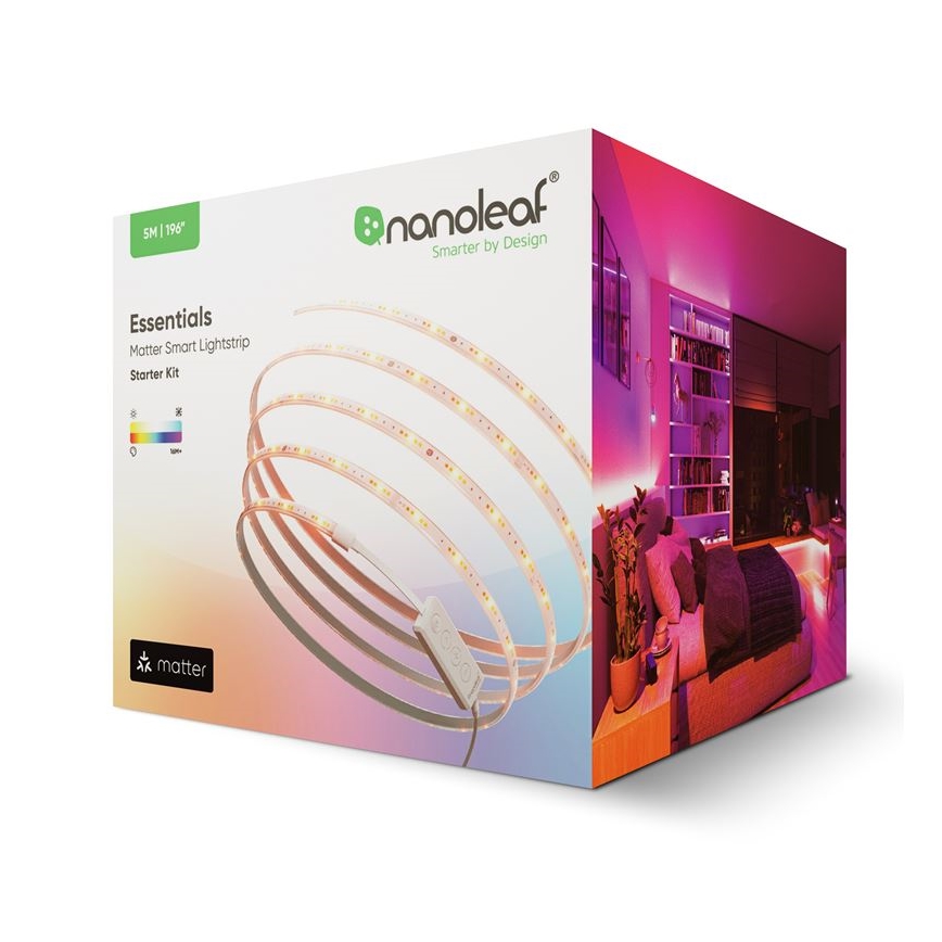 Nanoleaf - Dimmbarer LED-RGBW-Streifen ESSENTIALS 2700-6500K Wi-Fi 5m