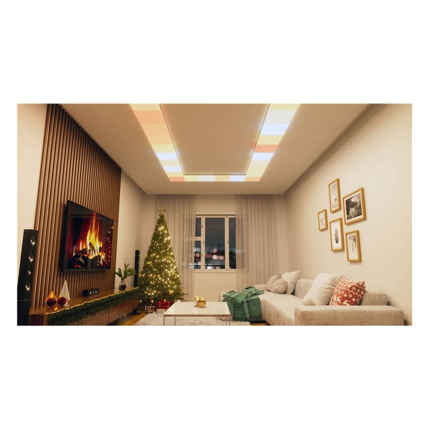 Nanoleaf - SET 3x dimmbare RGBW-LED-Deckenleuchten SKYLIGHT (1×18W/230V + 2×16W/230V) 2700–6500K Wi‑Fi