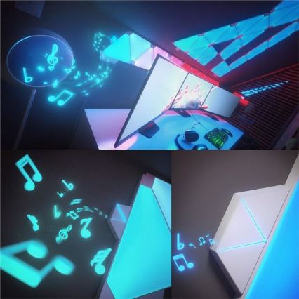 Nanoleaf - SET 15x LED-RGB-Dimmplatte RHYTHM LED/2W/230V Wi-Fi