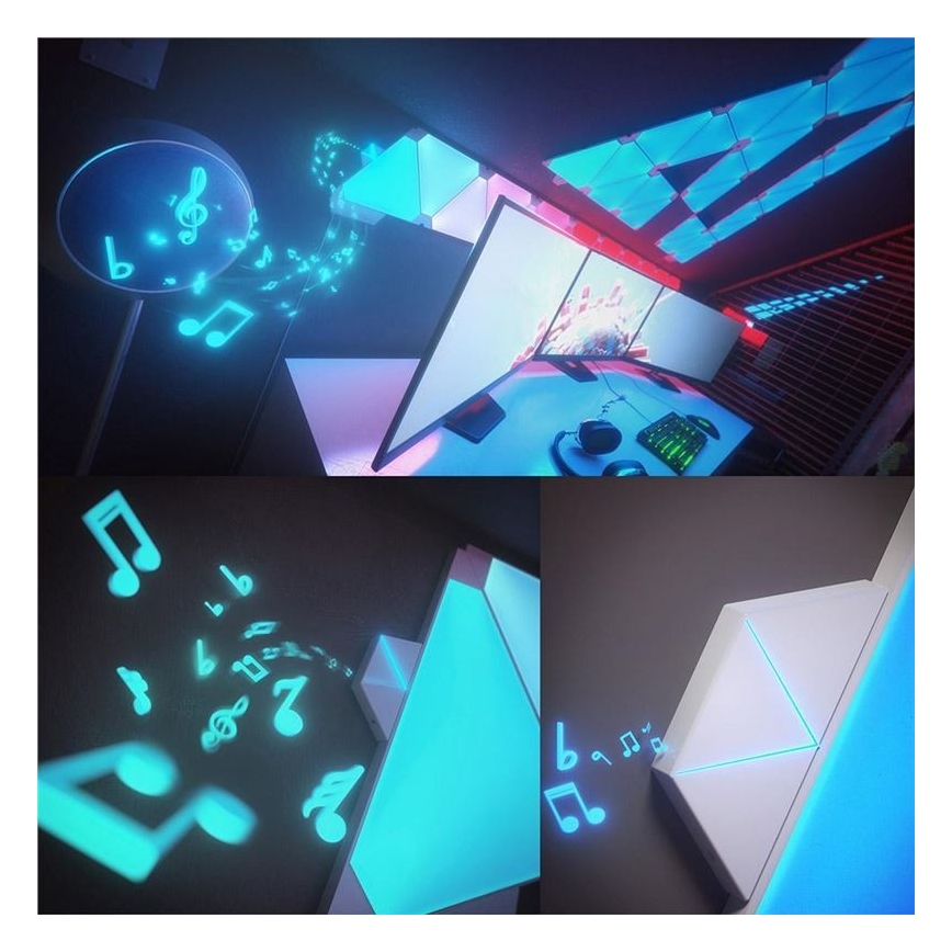 Nanoleaf - SET 15x LED-RGB-Dimmplatte RHYTHM LED/2W/230V Wi-Fi