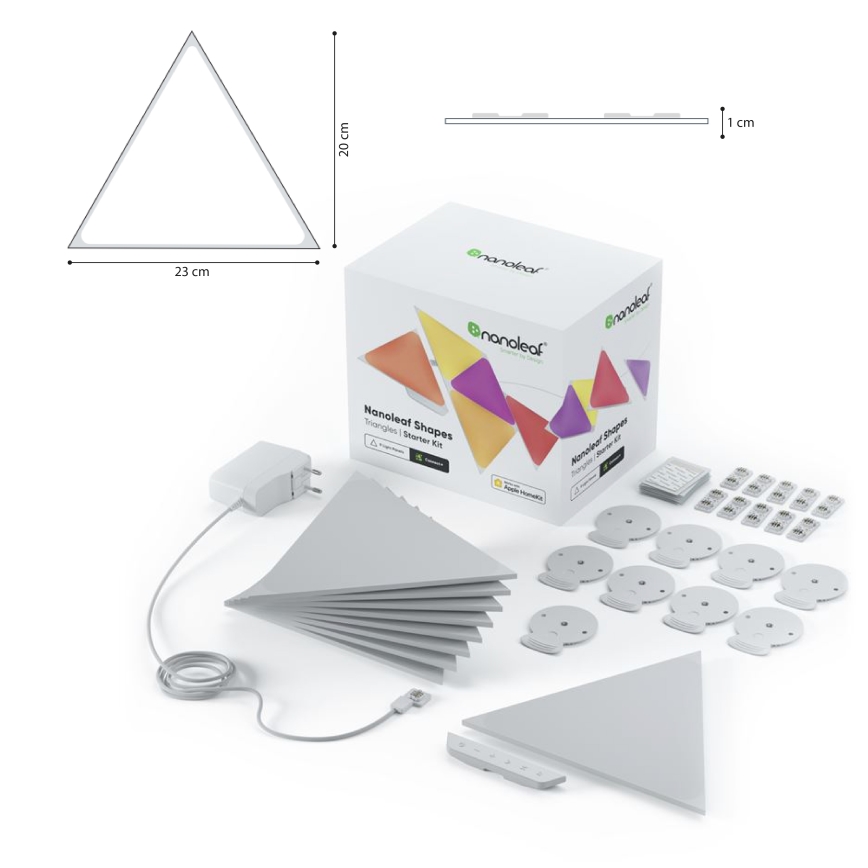 Nanoleaf -9 PACK LED RGB Dimmbares Paneel TRIANGLES LED/1,5W/230V Wi-Fi