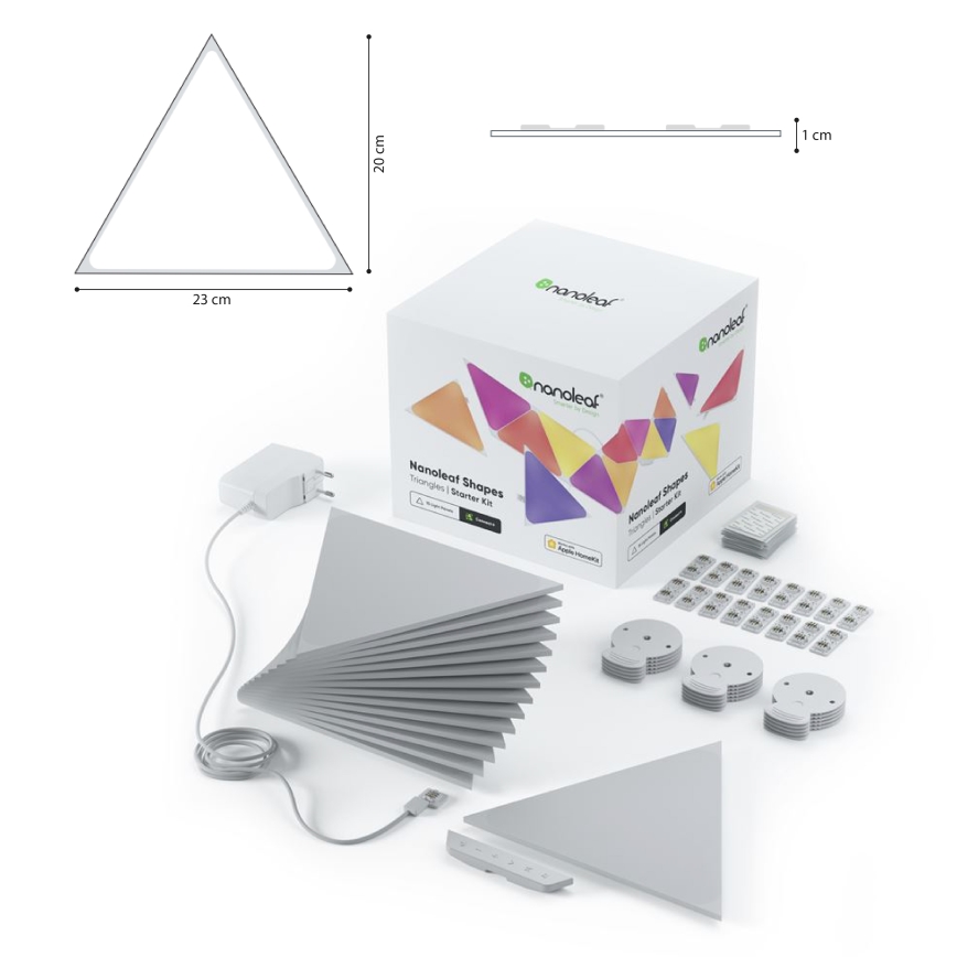 Nanoleaf - 15 PACK LED RGB Dimmbares Paneel TRIANGLES LED/1,5/230V Wi-Fi