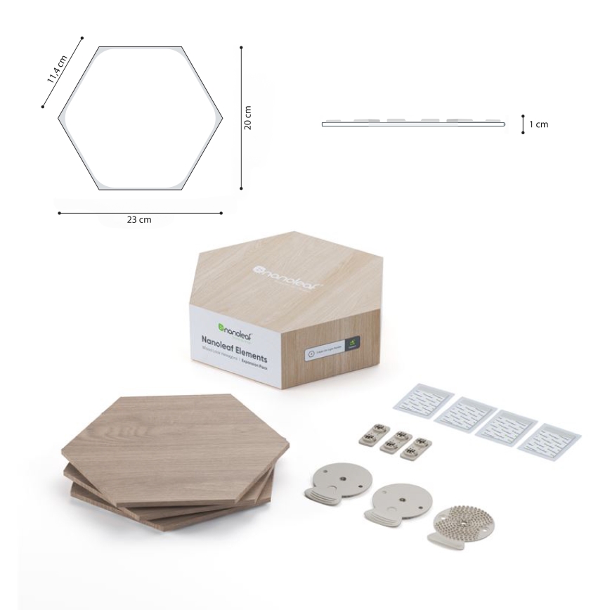 Nanoleaf - SET 3x Dimmbares LED-Panel HEXAGONS LED/2W/230V Wi-Fi