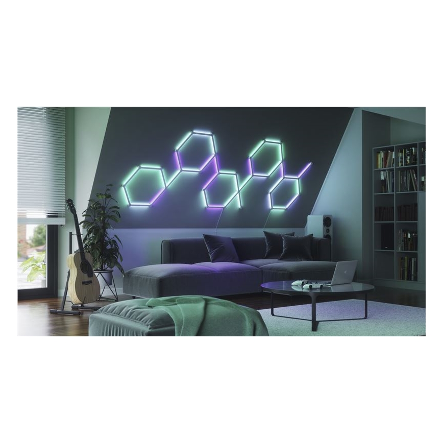 Nanoleaf - SET 9x Dimmbare LED-RGBW-Leiste LINES LED/2W/230V 1200-6000K Wi-Fi