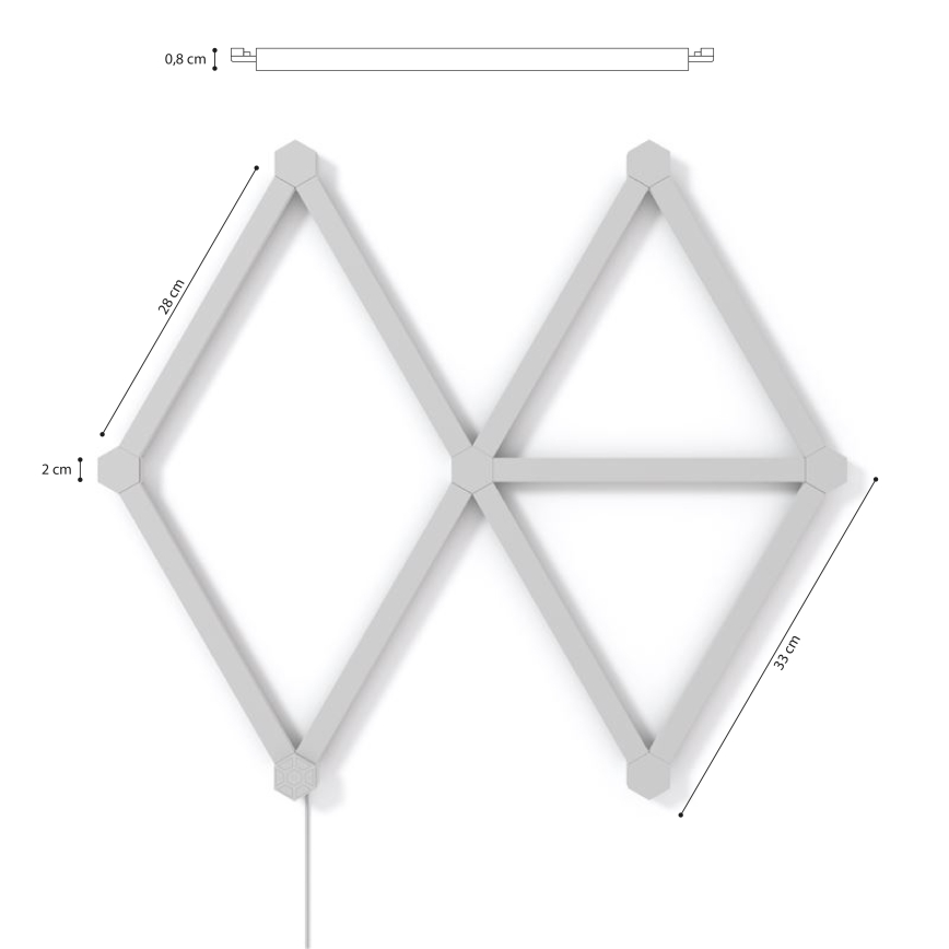 Nanoleaf - SET 9x Dimmbare LED-RGBW-Leiste LINES LED/2W/230V 1200-6000K Wi-Fi