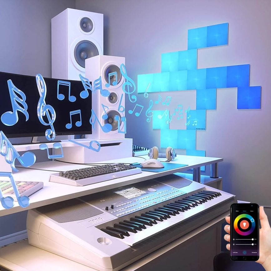 Nanoleaf - SET 9x Dimmbares LED-RGB-Panel CANVAS LED/1W/230V 1200-6500K Wi-Fi