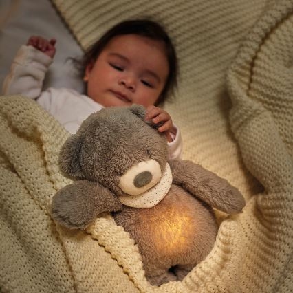 Nattou - Kuscheltier mit Melodie und Licht SLEEPY BEAR 4in1 beige