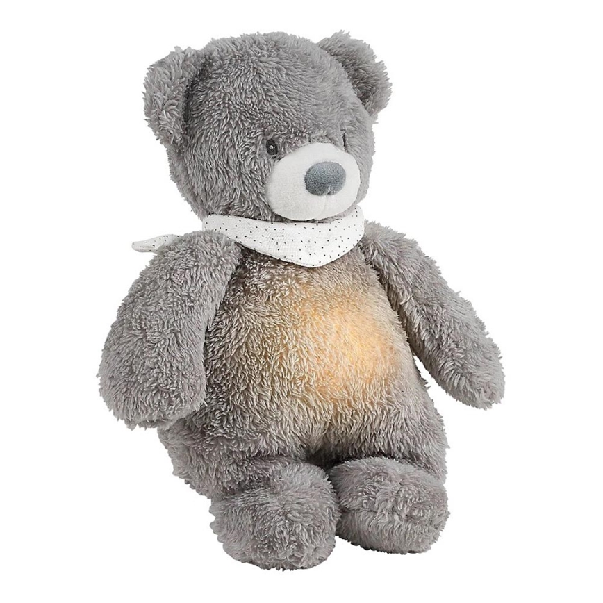 Nattou - Kuscheltier mit Melodie und Licht SLEEPY BEAR 4in1 grau