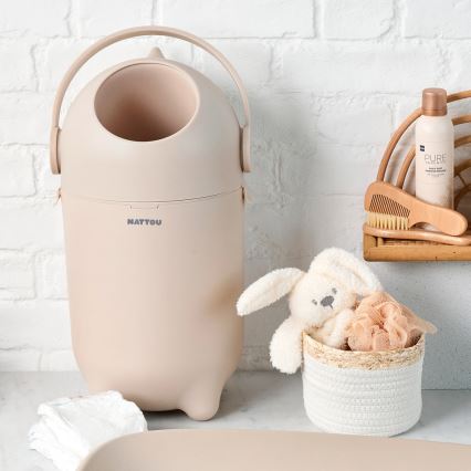Nattou - Windeleimer und Wickelauflage SOFTY 50x70 cm beige