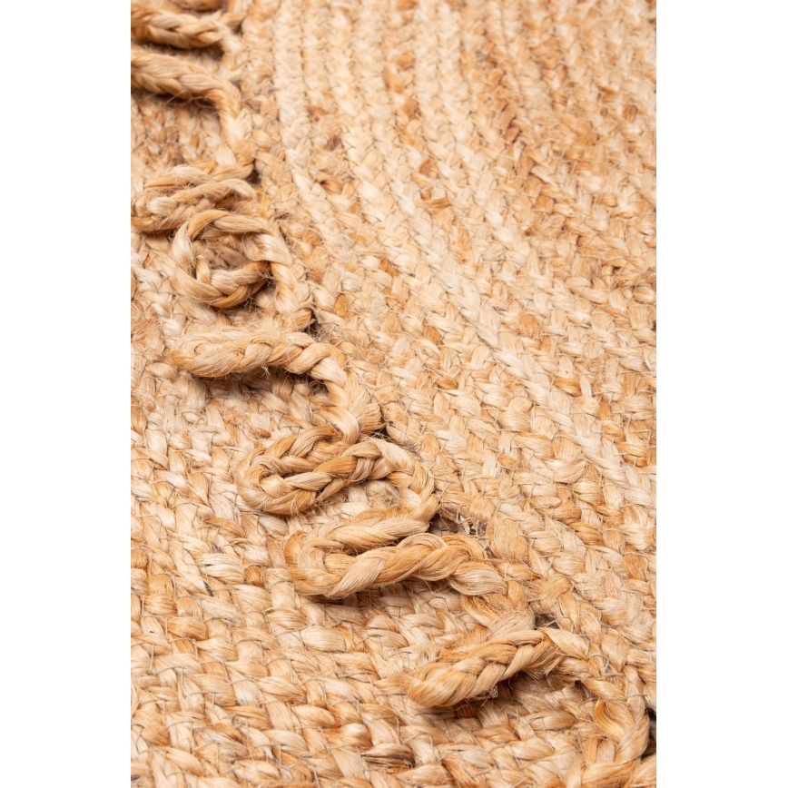 Natürlicher runder Teppich JUTA 100 cm beige