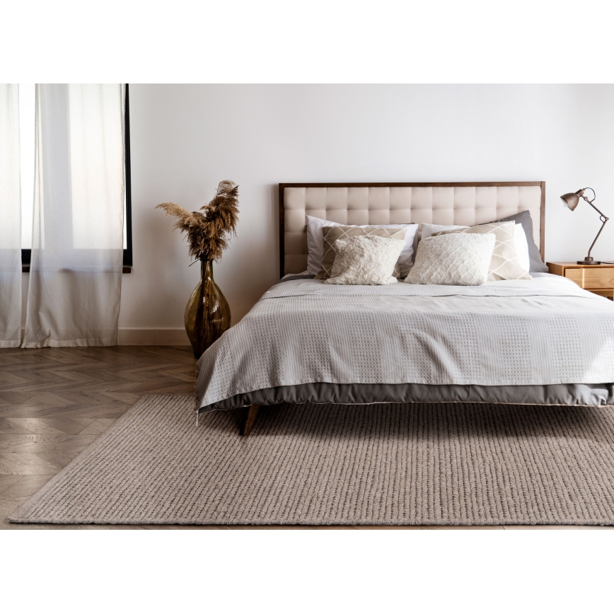 Naturteppich FIR WOOL 120x170 cm 2600 g/m2 beige