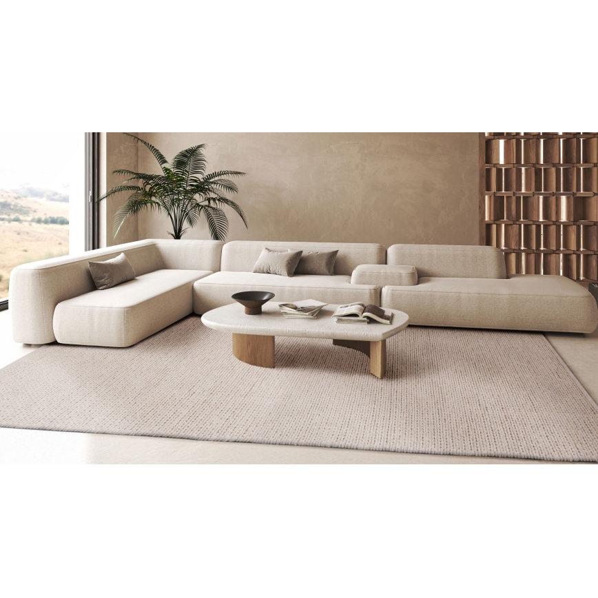 Naturteppich FIR WOOL 200x300 cm 2600 g/m2 cremefarben