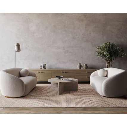 Naturteppich FIR WOOL, 70 × 140 cm, 2600 g/m², creme