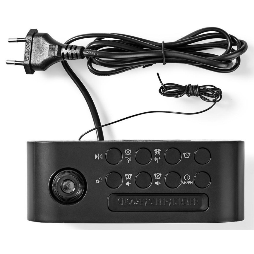 Radiowecker mit LED-Anzeige und Projektor 230V