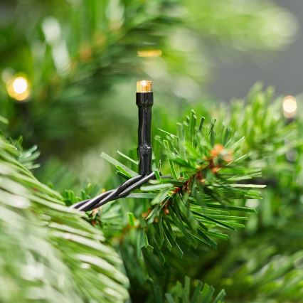 Weihnachtliche LED-Outdoor-Lichterkette 192xLED/7 Funktionen/3xAA 14,9m IP44 warmweiß