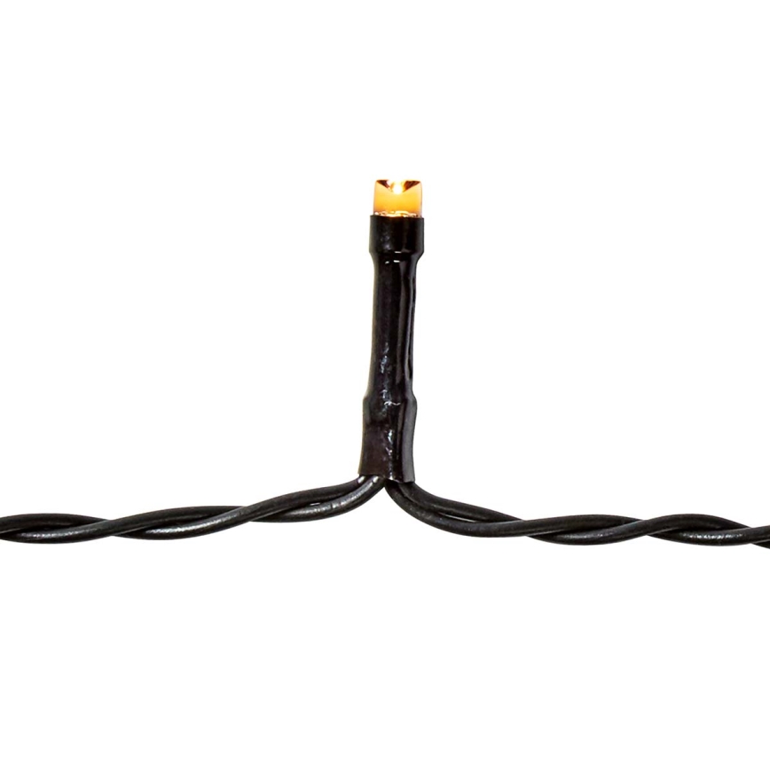 LED Außen  Lichterkette 96xLED/7 Funktionen/3xAA 7,7m IP44 warmweiß