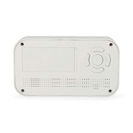 Digitale Uhr mit Wecker, Thermometer und Hygrometer, 2×AA, weiß