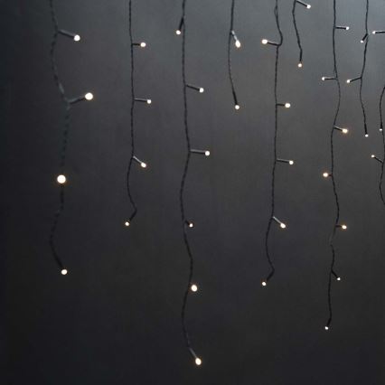 LED-Lichtervorhang für den Außenbereich, 180 LEDs / 7 Funktionen, 10,9 m, IP44, warmweiß