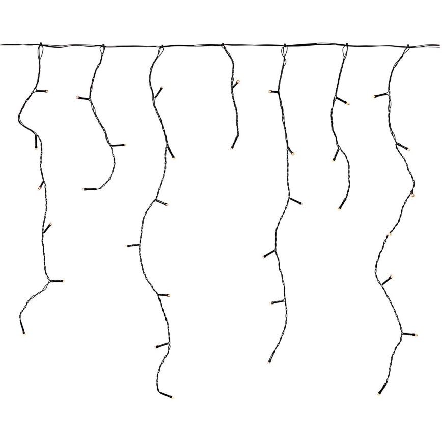 LED-Lichtervorhang für den Außenbereich, 360 LEDs / 7 Funktionen, 14 m, IP44, warmweiß
