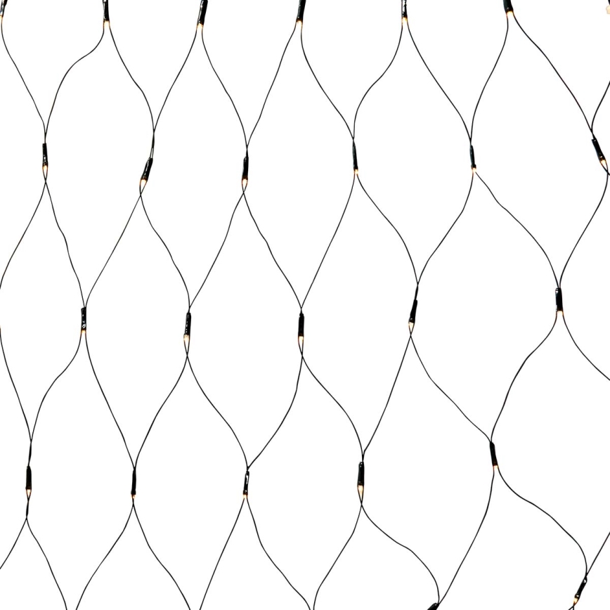 LED-Lichtervorhang für den Außenbereich, 320 LEDs / 7 Funktionen, 6 m, IP44, warmweiß