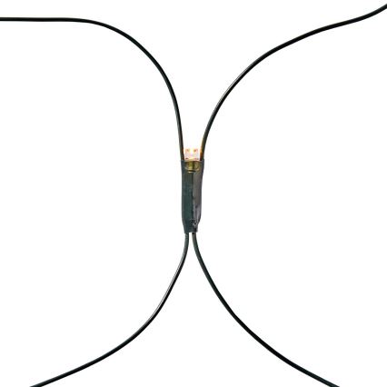 LED-Lichtervorhang für den Außenbereich, 320 LEDs / 7 Funktionen, 6 m, IP44, warmweiß