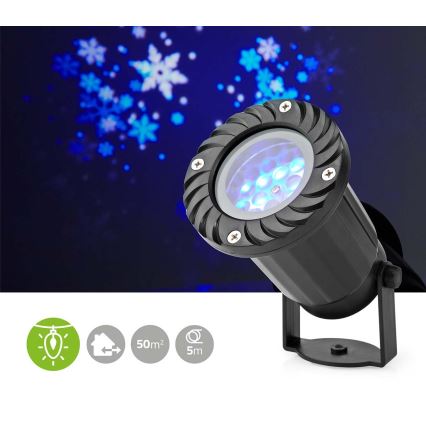 LED-Outdoor-Weihnachtsprojektor mit Schneeflocken 5W/230V IP44