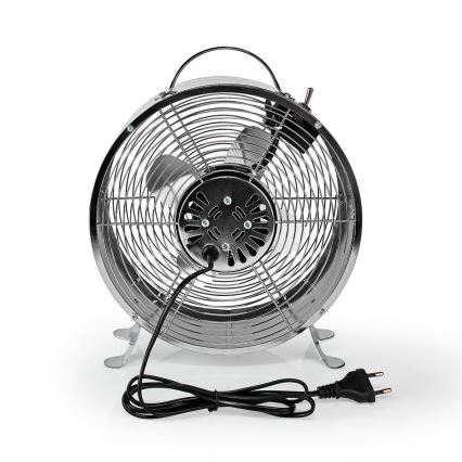 Tischventilator RETRO 20W/230V Chrom ø25 cm