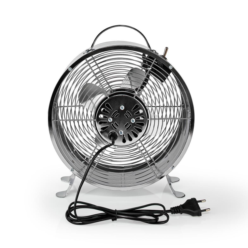 Tischventilator RETRO 20W/230V matt Chrom ø25 cm