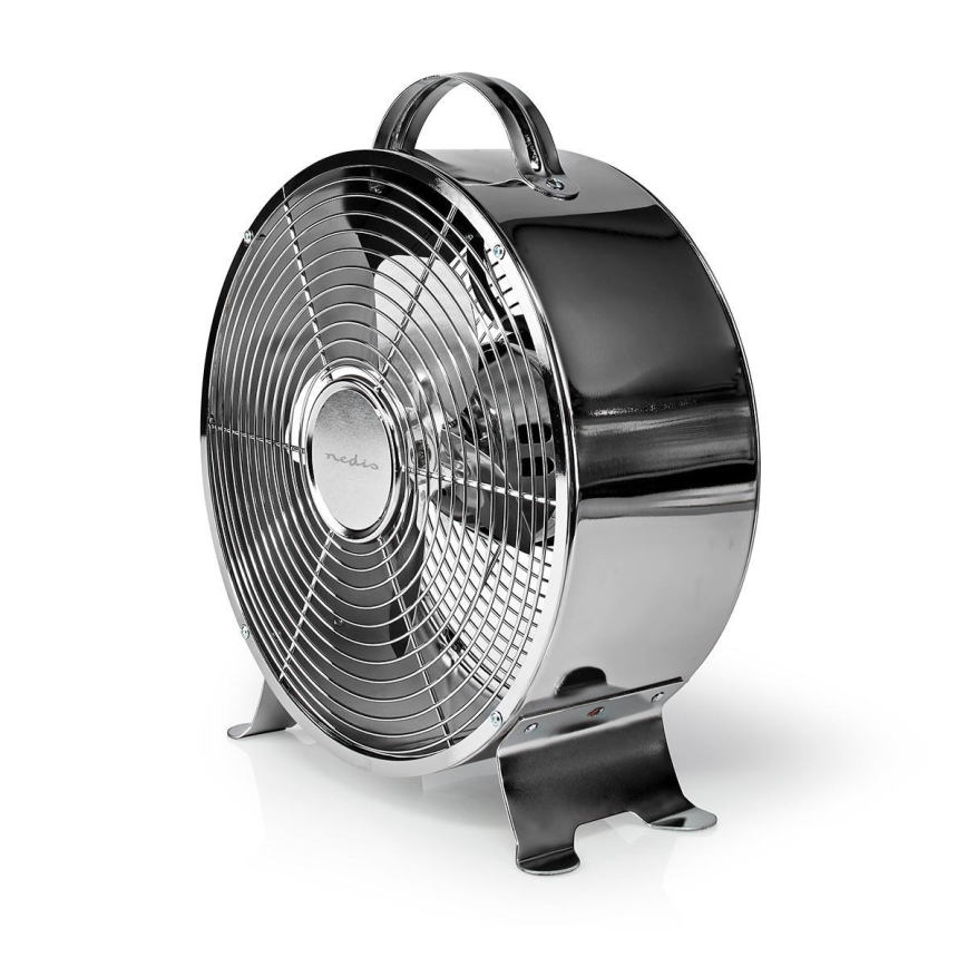 Tischventilator RETRO 20W/230V matt Chrom ø25 cm
