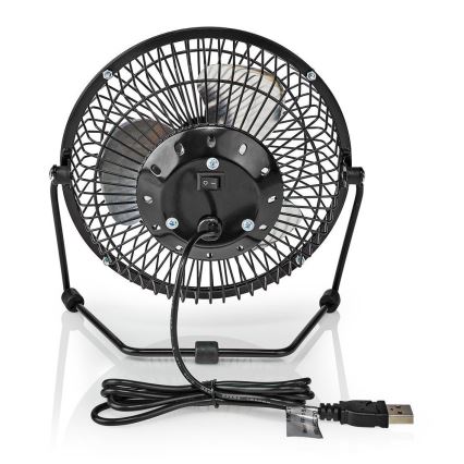 Tischventilator 3W/USB 15 cm schwarz