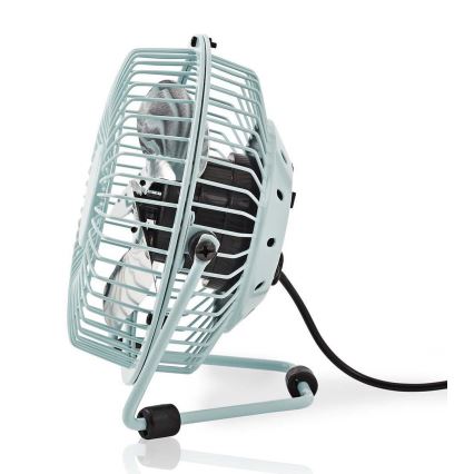 Tischventilator 3W/USB 10 cm blau