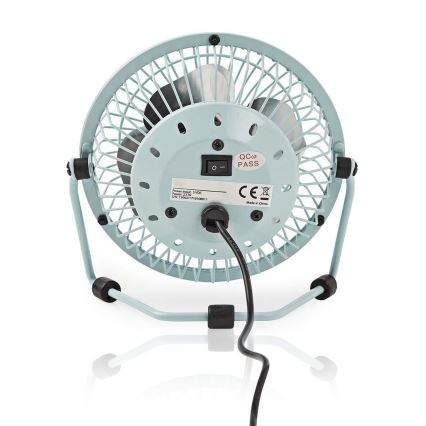 Tischventilator 3W/USB 10 cm blau