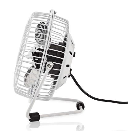 Tischventilator 3W/USB 10 cm weiß