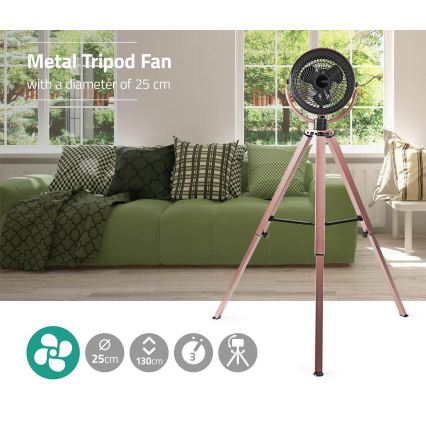 Ventilator auf Stativ 45W/230V rosegold