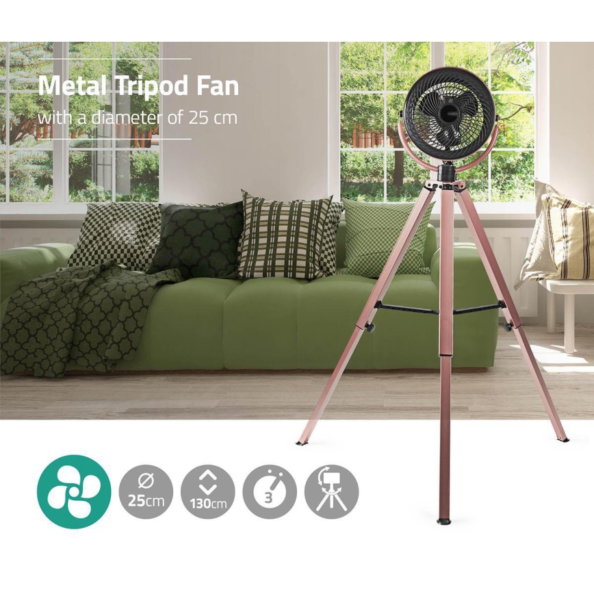 Ventilator auf Stativ 45W/230V rosegold