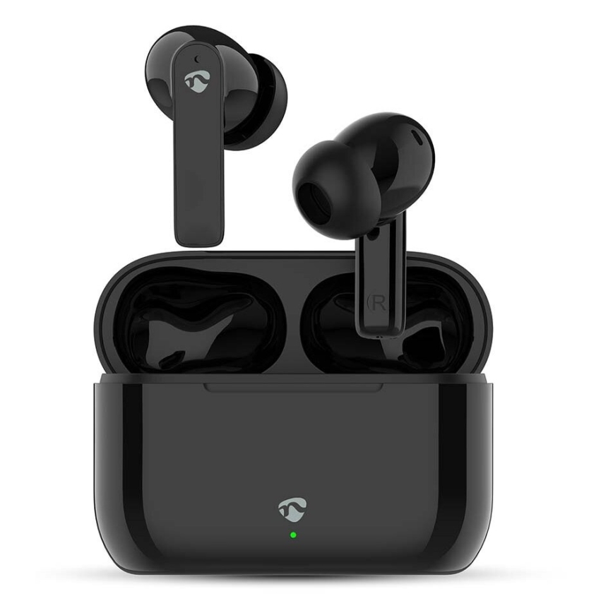 Kabellose Kopfhörer mit ENC, 450 mAh + 2x 40 mAh, IPX4, schwarz