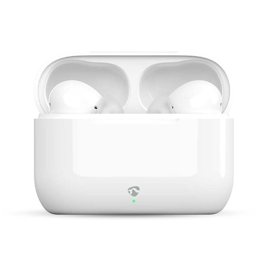 Kabellose Kopfhörer mit ENC, 450 mAh + 2x 40 mAh, IPX4, weiß