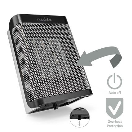 Ventilator mit Keramik-Heizelement 1000/1500W/230V silbern