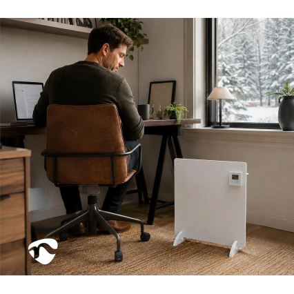Infrarot-Heizpaneel mit LCD-Display 425W/230V IP44 weiß