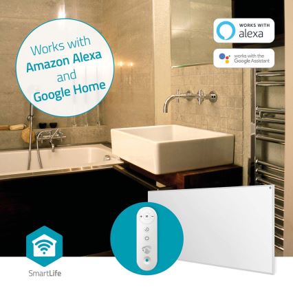 Infrarot-Heizpaneel 700W/230V 120x62 cm IP44 Wi-Fi Tuya + Fernbedienung