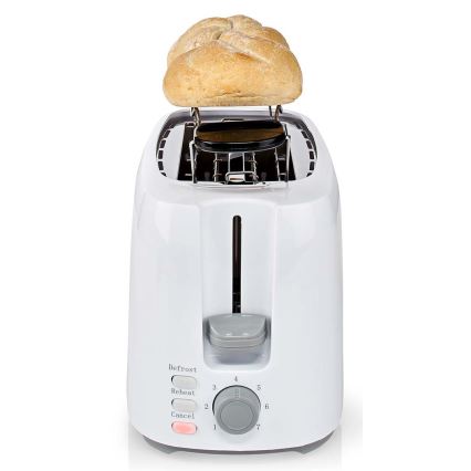 Toaster mit zwei Öffnungen und Erwärmung 750W/230V weiß