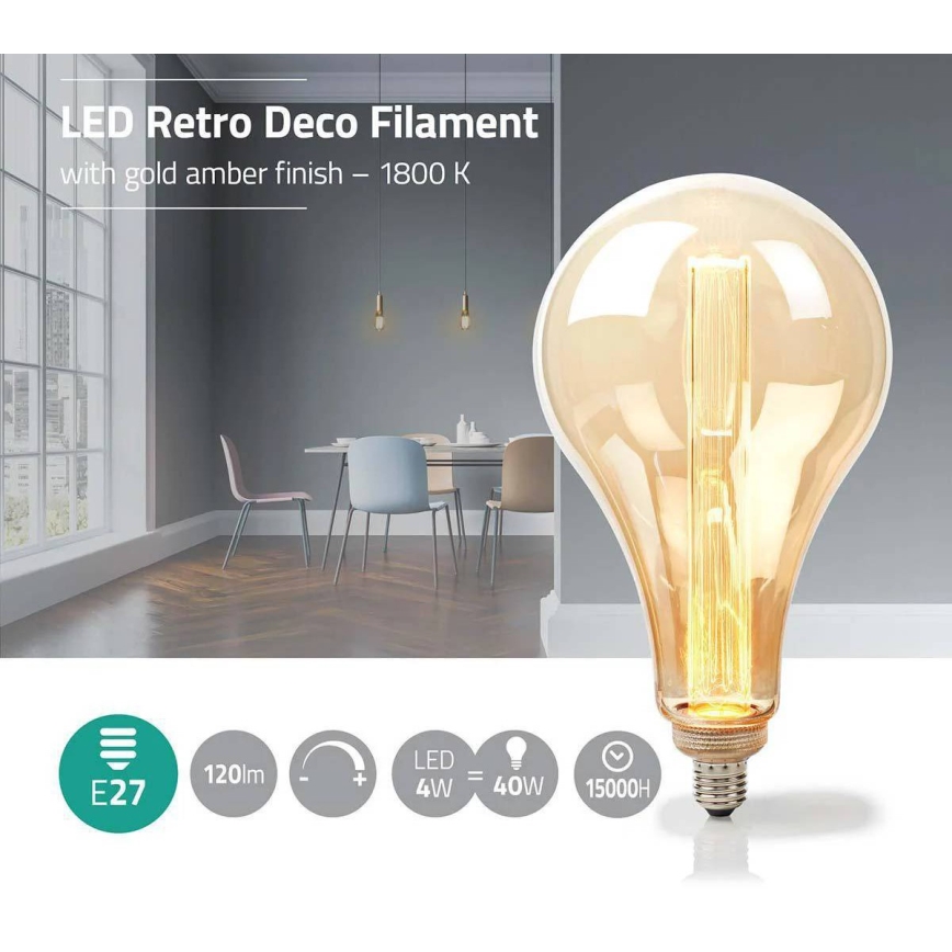 Dimmbares LED-Leuchtmittel FILAMENT PS165 E27/3,5W/230V 1800K