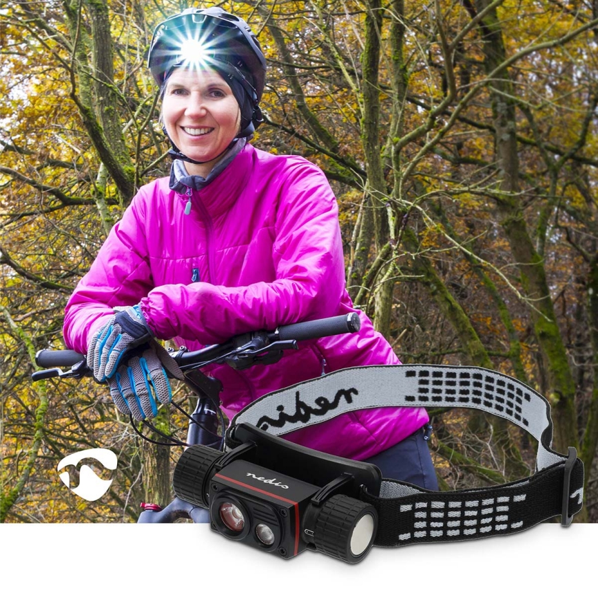 LED-dimmbare, wiederaufladbare Stirnlampe aus Aluminium LED/10W/5V 2200 mAh IPX8 schwarz