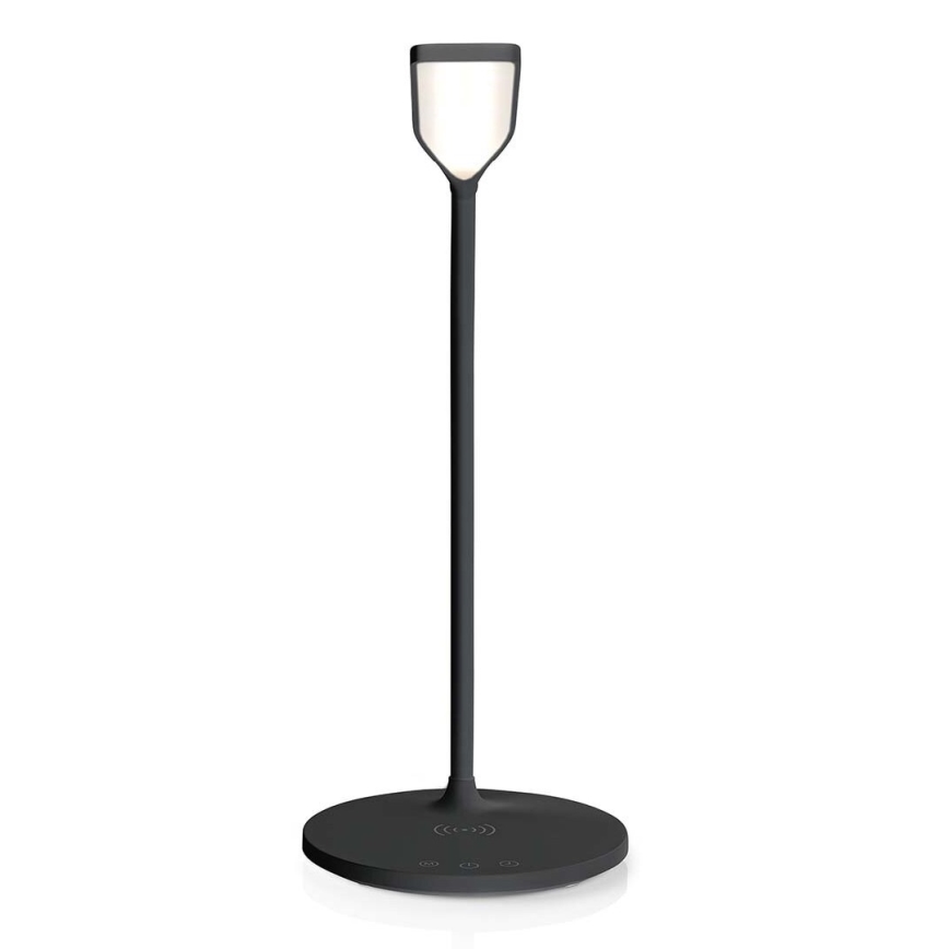 Dimmbare flexible LED-Tischleuchte mit Touch-Funktion 15W kabellose Aufladung Qi LED/5,5W/230V 2700-6500K schwarz