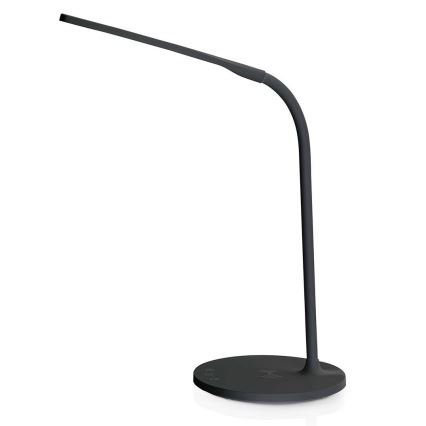Dimmbare flexible LED-Tischleuchte mit Touch-Funktion 15W kabellose Aufladung Qi LED/5,5W/230V 2700-6500K schwarz