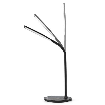 Dimmbare flexible LED-Tischleuchte mit Touch-Funktion 15W kabellose Aufladung Qi LED/5,5W/230V 2700-6500K schwarz