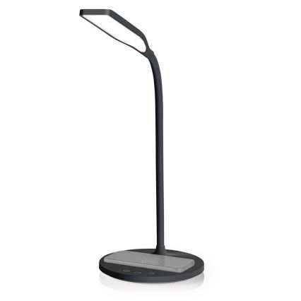 Dimmbare flexible LED-Tischleuchte mit Touch-Funktion 15W kabellose Aufladung Qi LED/5,5W/230V 2700-6500K schwarz