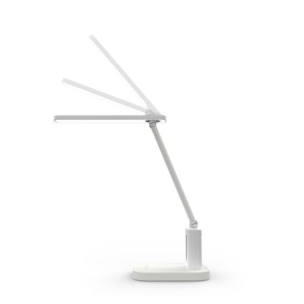 Dimm- und wiederaufladbare Touch-Tischlampe mit Display, LED/7,5W/1200 mAh, 3000/4000/5700K, CRI 90, weiß