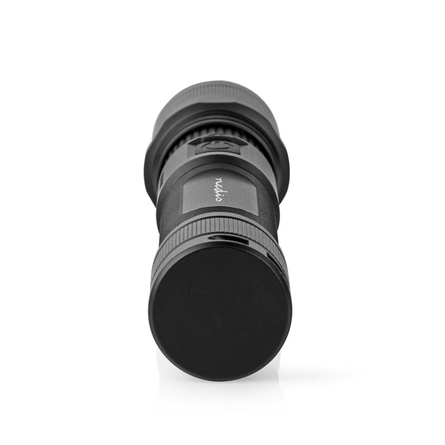 Dimmbare wiederaufladbare Aluminium-LED-Taschenlampe LED/10W/5V 2200 mAh IPX4 schwarz