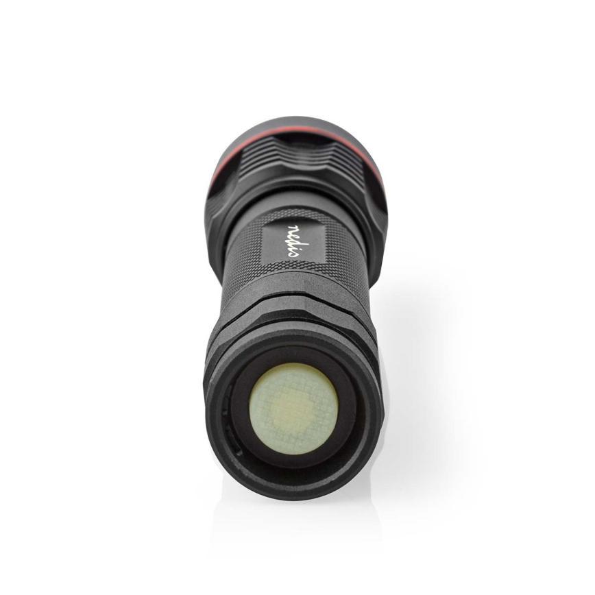 Dimmbare, wiederaufladbare Aluminium-LED-Taschenlampe LED/10W/5V 2200 mAh IPX7 schwarz